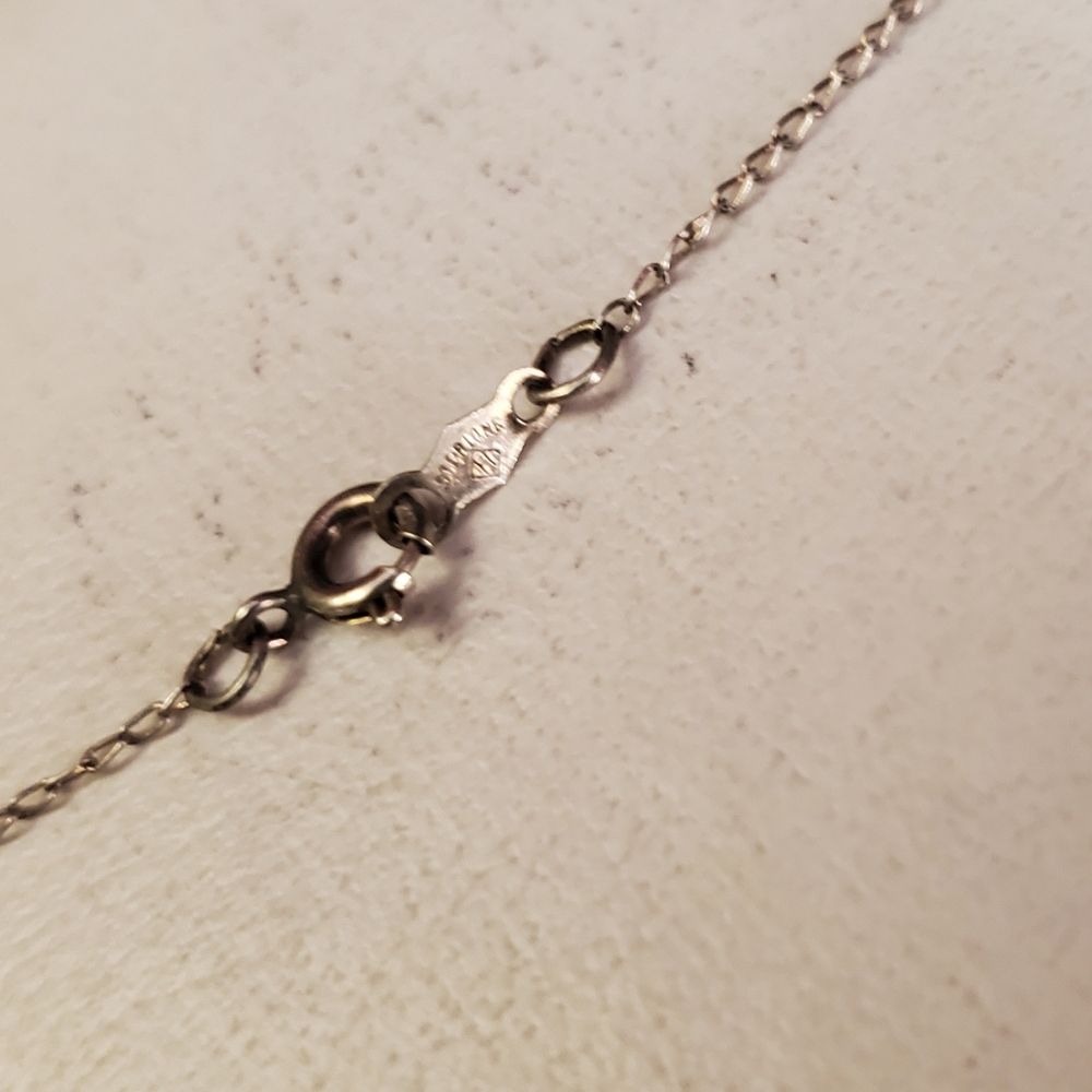 Art Deco Sterling Marcasite Jewelled Pendant - Picture 9 of 10